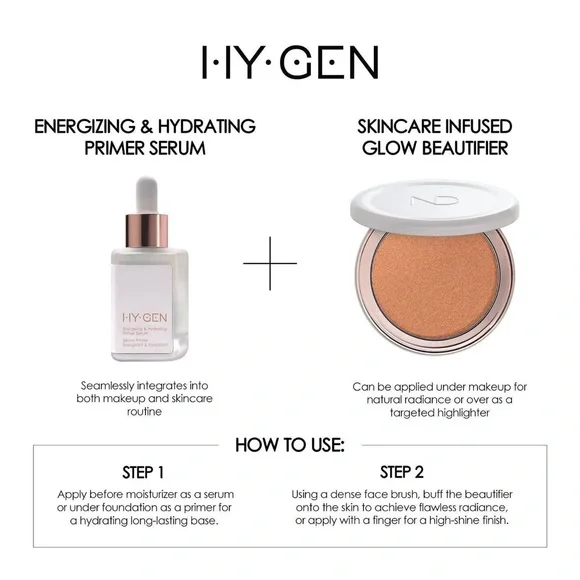 NATASHA DENONA I•IY•GEN SkinCare Infused Glow Beautifier Face Powder 02 Medium - Picture 3 of 6